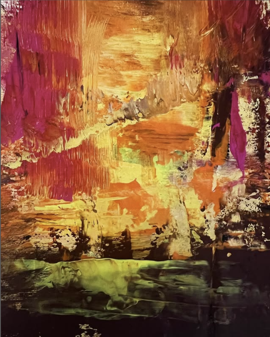 Peinture abstraite aux tons pastel