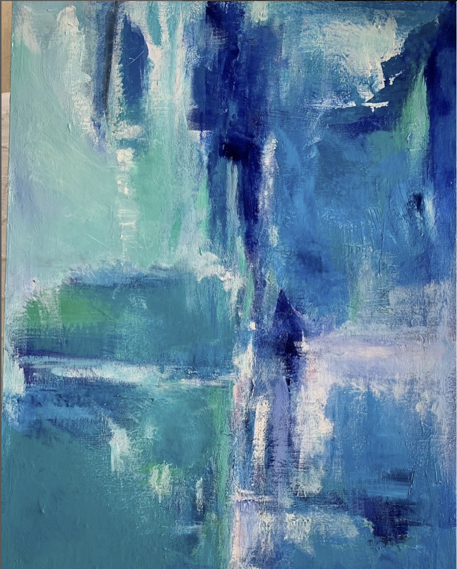 Peinture abstraite aux tons doux